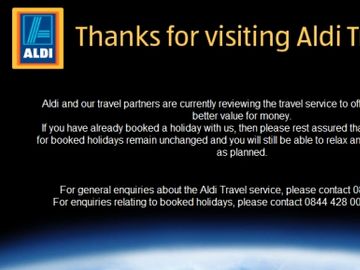 Aldi axes travel website after just 12 months