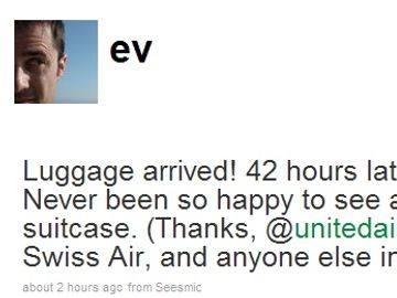 Twitter CEO rejoices -- bags finally arrive from United Airlines 42 hours late