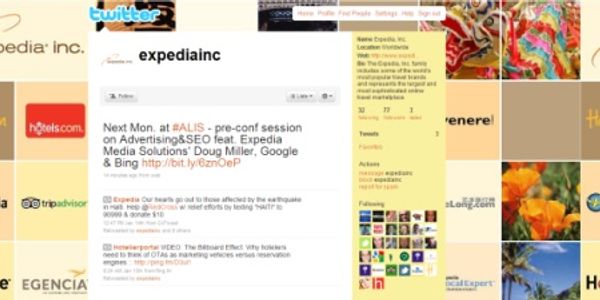 Expedia Inc. starts brand new Twitter account