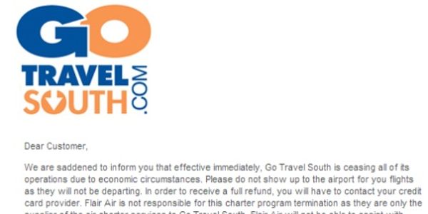 Canadian online travel seller Go Travel South ceases operations
