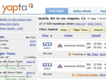 Track this: Yapta gets Kayak search, Kayak gets Yapta price tracking