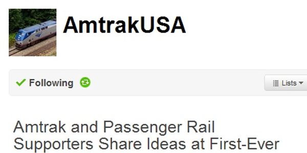 All aboard -- Amtrak set to rail about this or that on Twitter