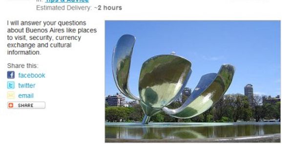Fiverr - another wacky web idea or neat for the very end of Long Tail in travel?