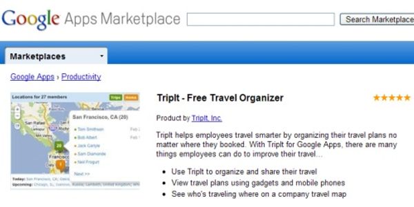 TripIt likes Google travel link, but apps marketplace for business is even better