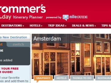 Traditional guidebook publisher and newbie, Frommers and NileGuide, trade content