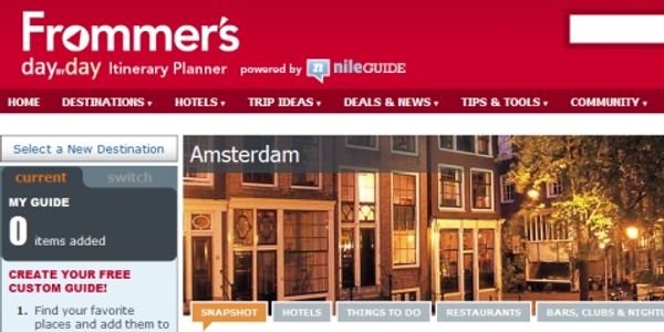 Traditional guidebook publisher and newbie, Frommers and NileGuide, trade content