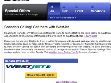 The terminator -- Southwest to quash WestJet codeshare agreement