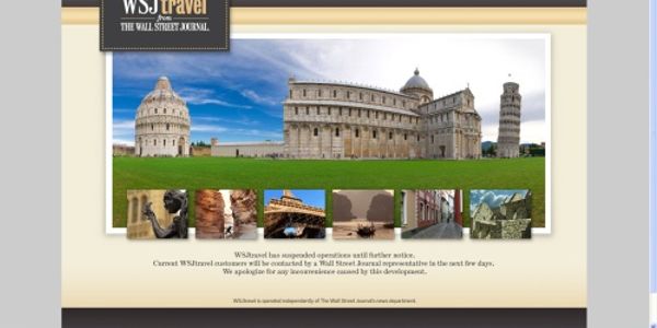 Wall Street Journal online travel agency partner ceases operations