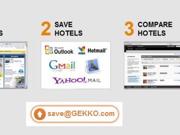 Gekko glides down the bookmarking route for hotel search