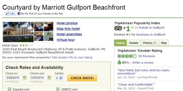 TripAdvisor offers free listings to hotels threatened by Gulf oil spill