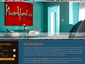 Miami hotel offers oil spill special for online booking and hotel commission