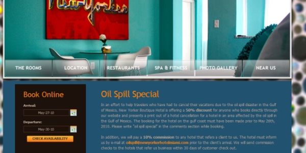 Miami hotel offers oil spill special for online booking and hotel commission