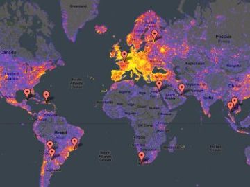 Amazing global view of user generated photos on the web