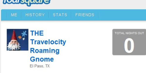 Travelocity Roaming Gnome joins FourSquare, heads to London