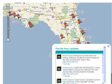 Visit Florida tourism board uses Google Maps and Twitter feeds to cleanse oil-spill fears