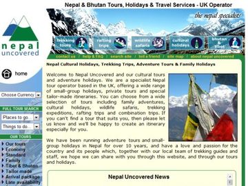 Spot the difference between two tour operator websites running trips to Nepal