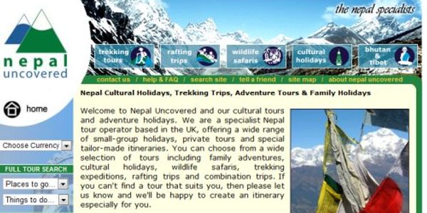 Spot the difference between two tour operator websites running trips to Nepal