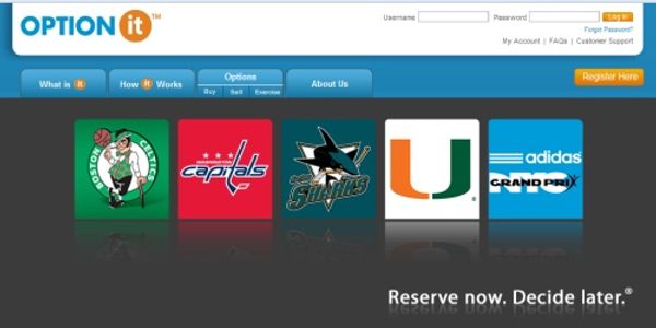 OptionIt plans to offer options on airfares for a major US airline