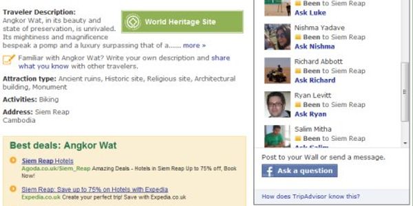 TripAdvisor not particularly worried about Facebook, but Google is another thing