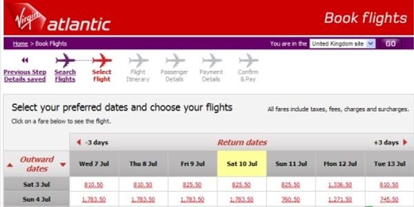 Virgin Atlantic adds ITA Software flight search