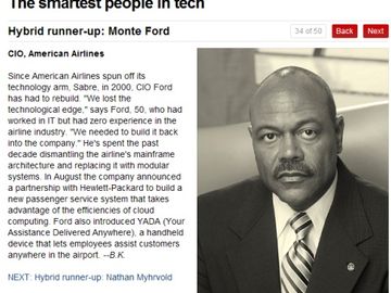 Fortune names 50 smartest people in tech -- American Airlines is only travel company listed