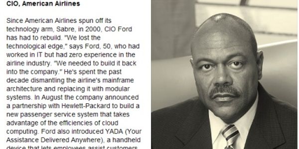 Fortune names 50 smartest people in tech -- American Airlines is only travel company listed