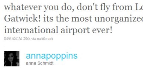 London Gatwick Airport swoons over Twitter, but will not show tweets