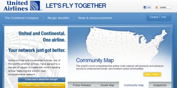 European Commission clears United-Continental merger, but no hint of it on merger website