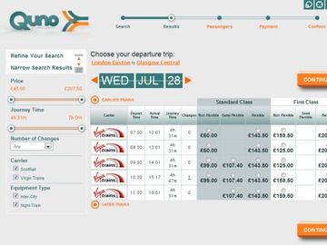 Quno rail search and booking site launches in Beta