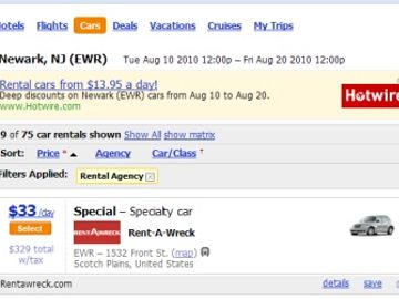 Rent-A-Wreck: Kayak yes, global distribution systems no