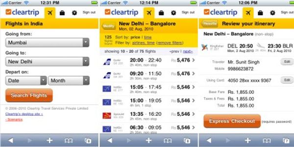 Why Cleartrip on a mobile is an example to all