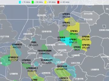 Flight delays on a map and other coffee-break eye candy
