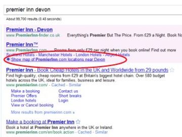 Google quietly tests map view within hotel advertising results