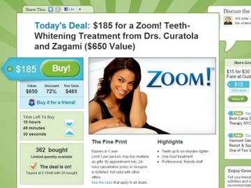 Groupon teeth-whitening and a faraway nearby hotel stay