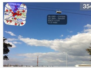 Point a phone in the air and get details on every aircraft in the sky
