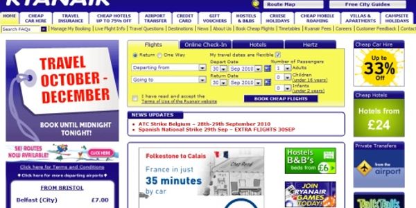 Ryanair systems go offline following Navitaire crash