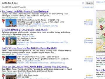 Organic search results for travel almost dead on Google