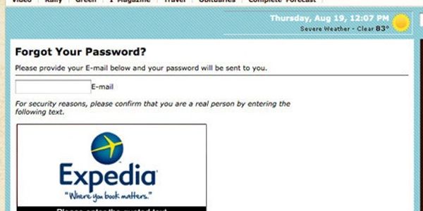 Travel advertisers use CAPTCHA for branded type-ins
