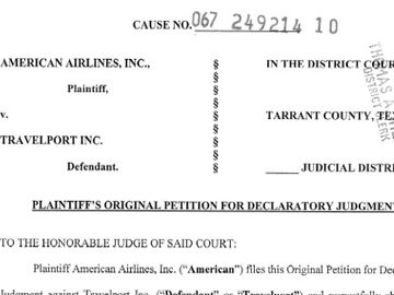 American Airlines files legal action against Travelport