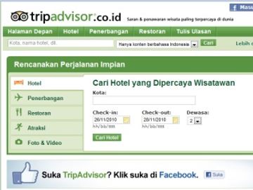 TripAdvisor opens site for Indonesia