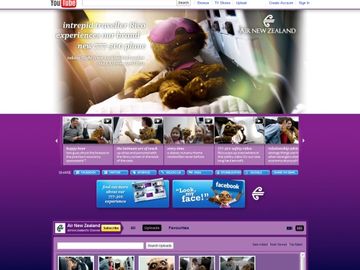 Air New Zealand shows how to spruce up YouTube channel pages