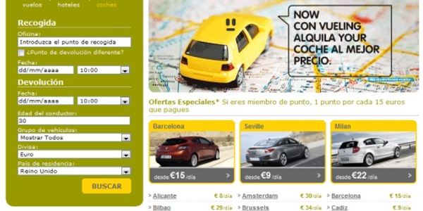 Vueling opts for CarTrawler for car hire system