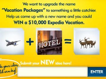 Expedia wants Facebook fans to find better name for package products