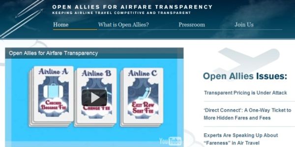 Open Allies for Airfare Transparency clearly opposes direct-connect