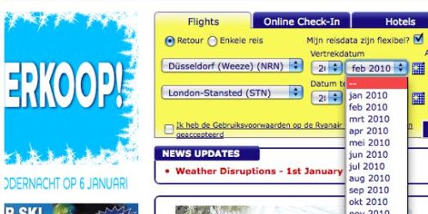 Ryanair site fails at turn of New Year, visitors unable to book 2011 tickets