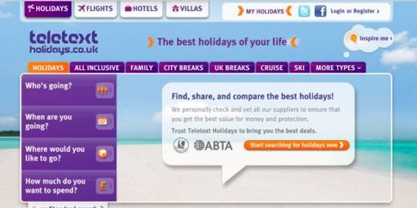 Teletext Holidays faces tech problems as site and TV ad launch