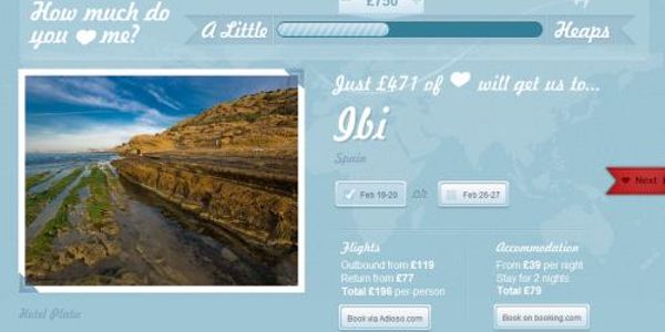Adioso begins Booking.com love affair with Valentine travel site