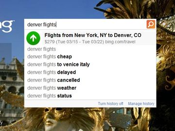 Bing launches Autosuggest Flight Prices naturally