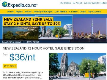 Expedia sorry for New Zealand earthquake email error