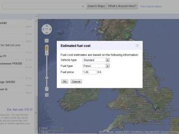 Fuel calculator added to Google Maps in the UK